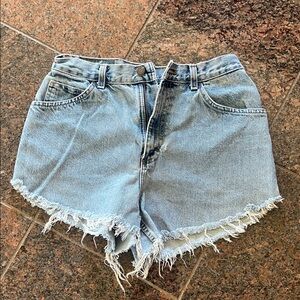 Gitano Light Blue Frayed Jean Shorts